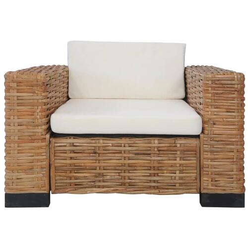 2 personers sofa med hynder naturlig rattan