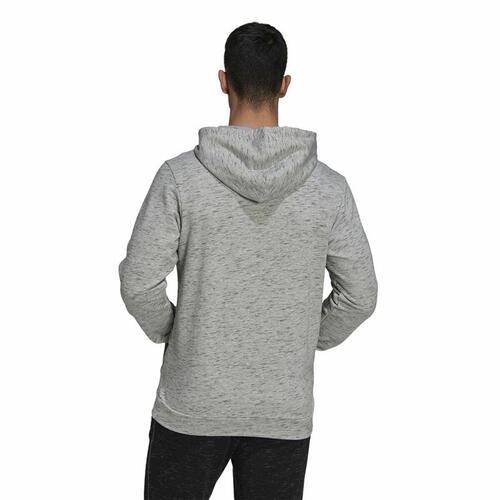 Hættetrøje til Mænd Adidas Essentials Mélange Embroidered Lysegrå S