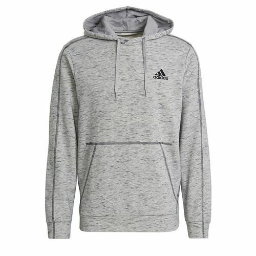 Hættetrøje til Mænd Adidas Essentials Mélange Embroidered Lysegrå S