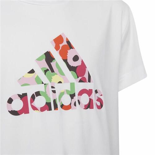 Børne Kortærmet T-shirt Adidas x Marimekko Hvid 13-14 år