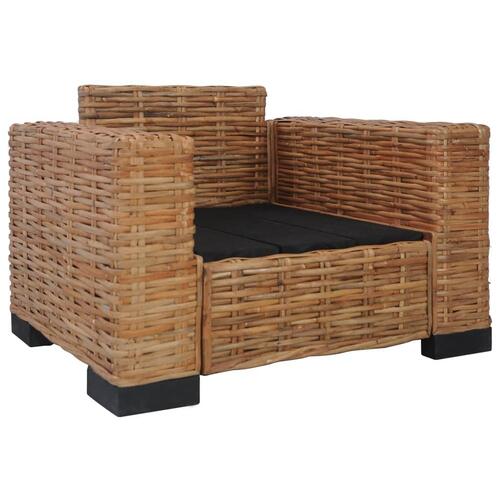 3 personers sofa med hynder naturlig rattan