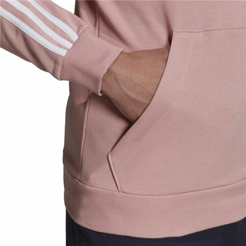 Hættetrøje til Mænd Adidas Essentials Wonder Mauve 3 Stripes Pink XL
