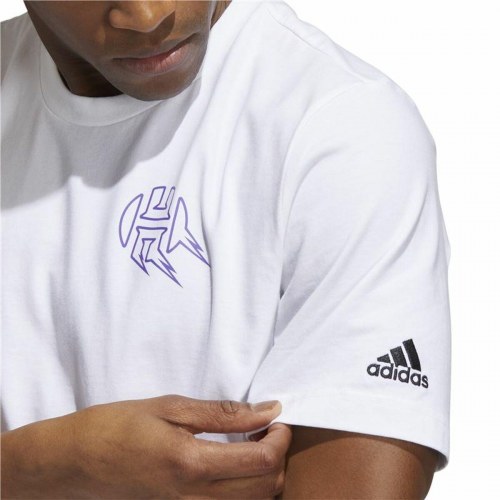 Adidas James Harden Graphic T-shirt til mænd - hvid (M)