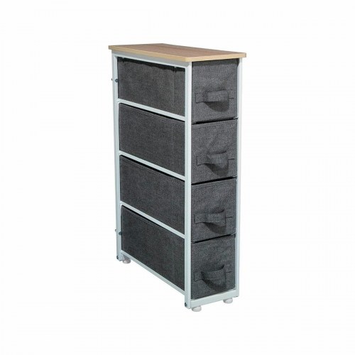 5five Simply Smart kommode - 4 skuffer, 73,5 × 48 × 20 cm, hvid/mørkegrå