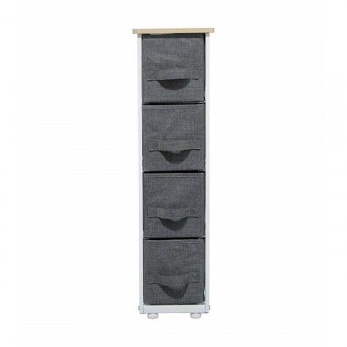 5five Simply Smart kommode - 4 skuffer, 73,5 × 48 × 20 cm, hvid/mørkegrå