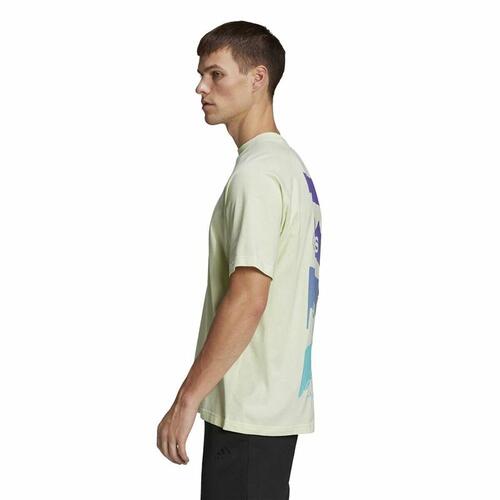 Kortærmet T-shirt til Mænd Adidas Essentials Brandlove Gul S