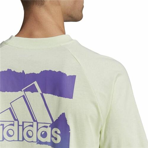 Kortærmet T-shirt til Mænd Adidas Essentials Brandlove Gul S
