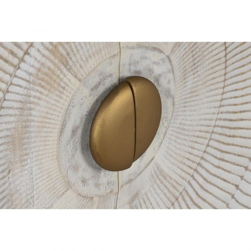 Skænk - sort/guldfinish i metal og mangotræ, 81 × 45 × 75 cm