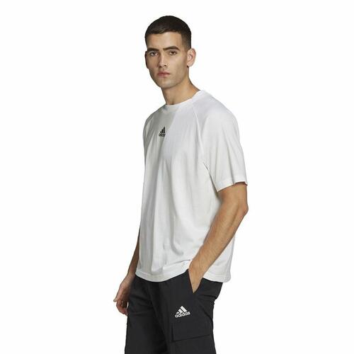 Kortærmet T-shirt til Mænd Adidas Essentials Brandlove Hvid S