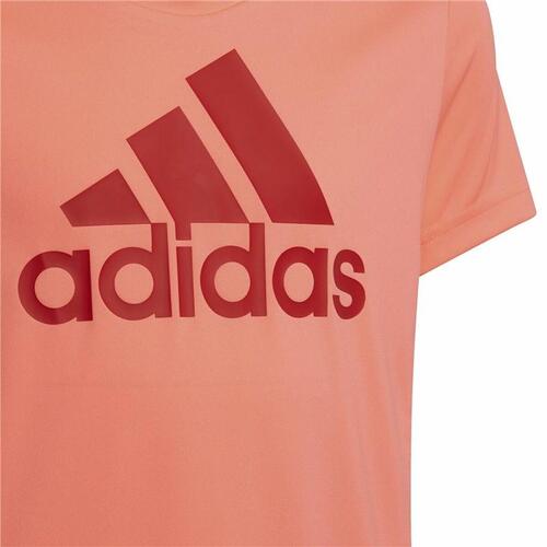 Børne Kortærmet T-shirt Adidas Designed to Move Laksefarvet 14-15 år
