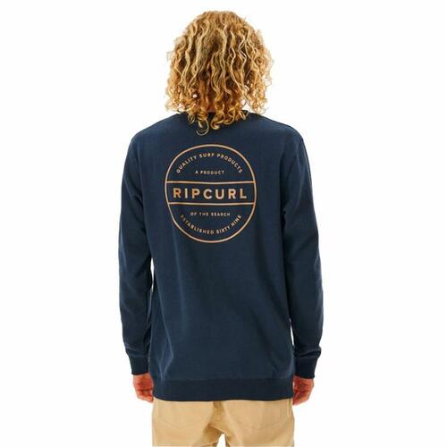 Sweaters uden Hætte til Mænd Rip Curl Re Entry Crew Marineblå L