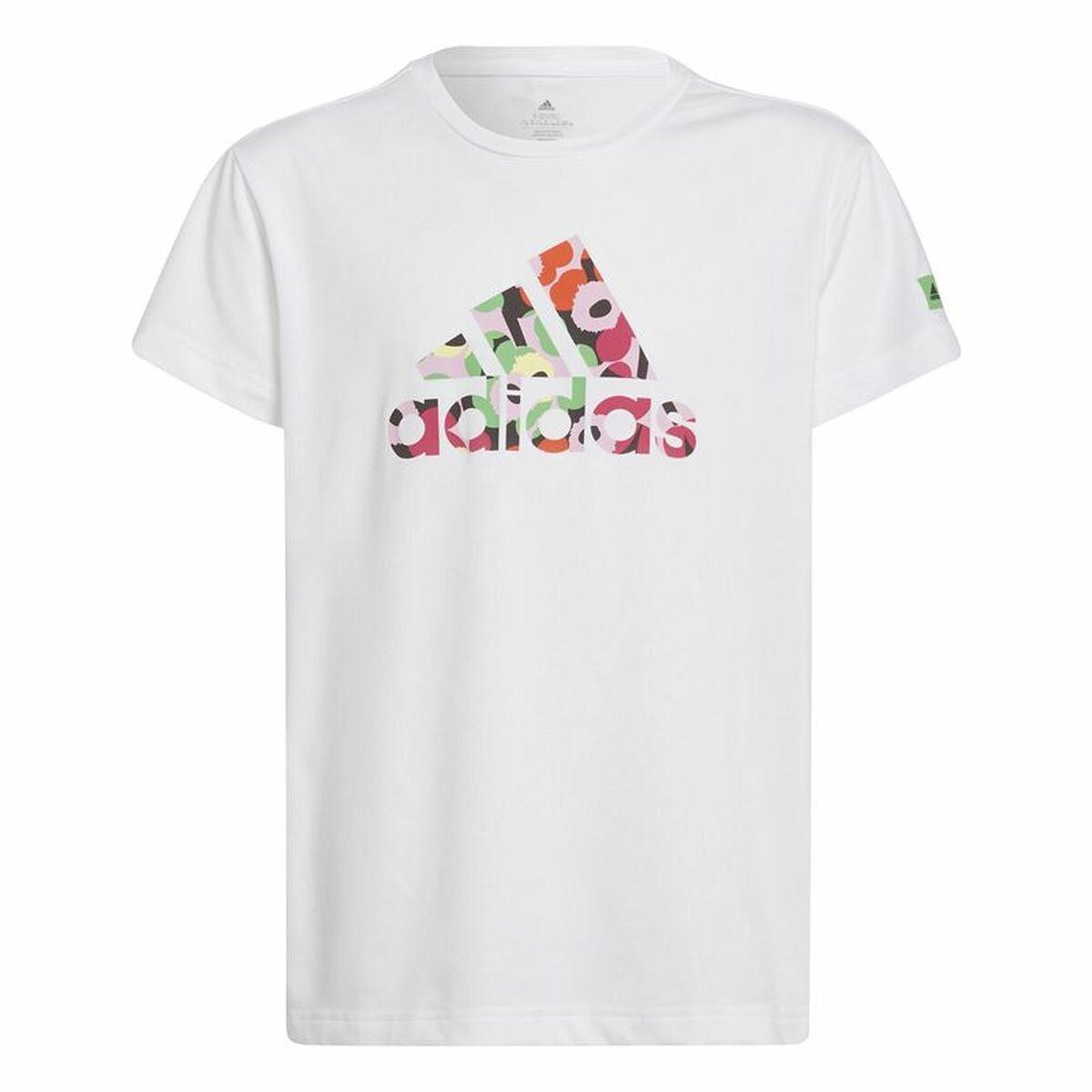 Børne Kortærmet T-shirt Adidas x Marimekko Hvid 7-8 år