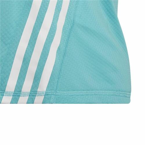 Børne Kortærmet T-shirt Adidas Aeroready Three Stripes Akvamarin 14-15 år