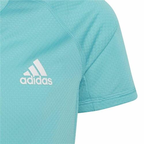 Børne Kortærmet T-shirt Adidas Aeroready Three Stripes Akvamarin 14-15 år