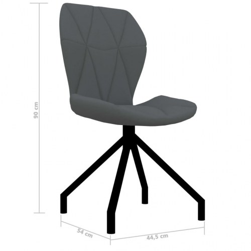Spisebordsstole 2 stk. kunstlæder grå
