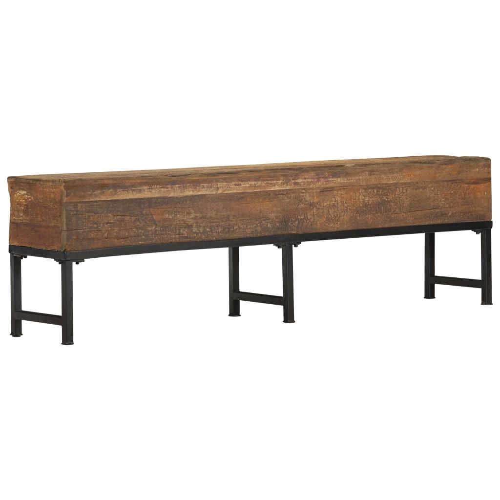 Bænk 160 cm massivt genbrugstræ