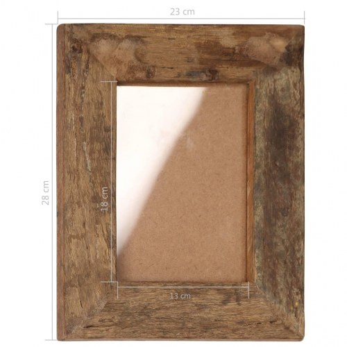 Billedrammer 2 stk. 23x28 cm massivt genbrugstræ og glas