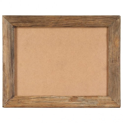Billedrammer 2 stk. 34x40 cm massivt genbrugstræ og glas