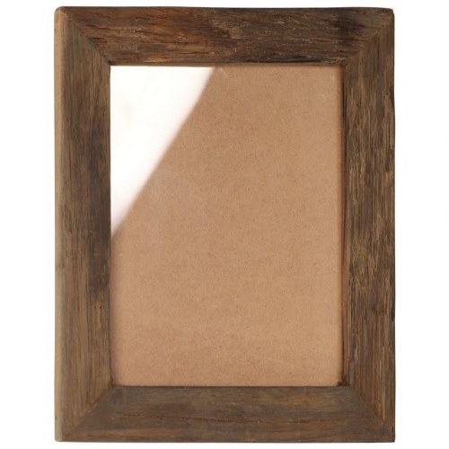 Billedrammer 2 stk. 34x40 cm massivt genbrugstræ og glas