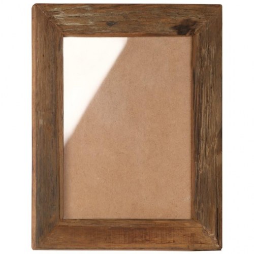 Billedrammer 2 stk. 34x40 cm massivt genbrugstræ og glas