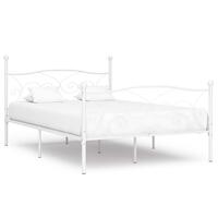 Sengestel med lamelbund 160 x 200 cm metal hvid