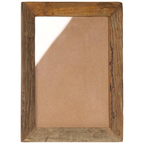 Billedrammer 2 stk. 40x50 cm massivt genbrugstræ og glas