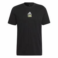 Kortærmet T-shirt til Mænd Adidas Aeroready Paris Graphic Tovtrækning Sort XL