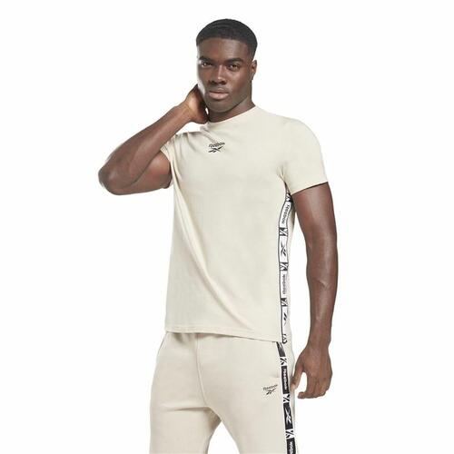 Kortærmet T-shirt til Mænd Reebok Identity Tape Beige S