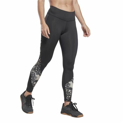 Sport leggings til kvinder Reebok Sort M