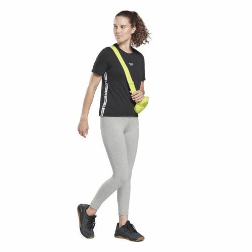 Kortærmet T-shirt til Kvinder Reebok Tape Pack Sort L