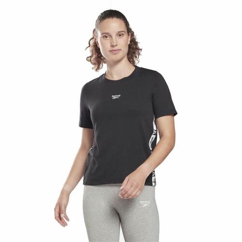 Kortærmet T-shirt til Kvinder Reebok Tape Pack Sort L