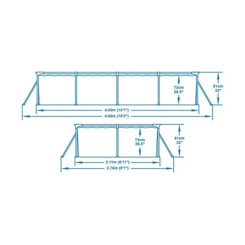 Pool Aftageligt 56405cb (400 x 211 x 81 cm)