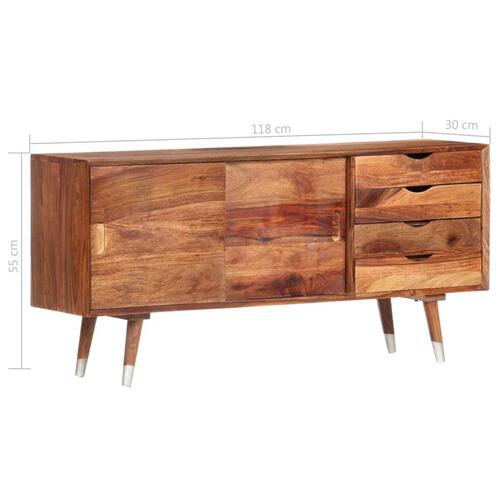Tv-skab 118 x 30 x 55 cm massivt sheeshamtræ