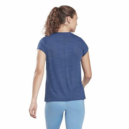 Kortærmet T-shirt til Kvinder Reebok Workout Ready Mørkeblå L