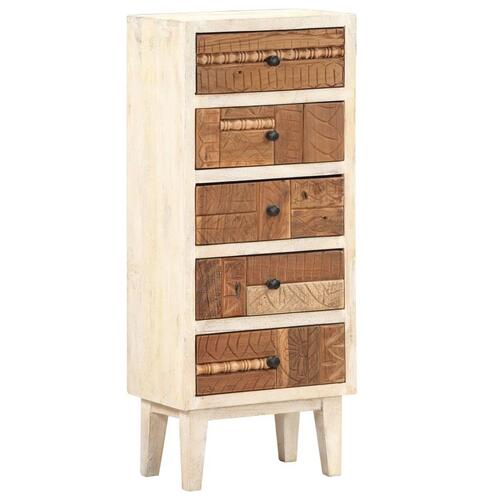 Kommode 45x30x105 cm massivt genbrugstræ