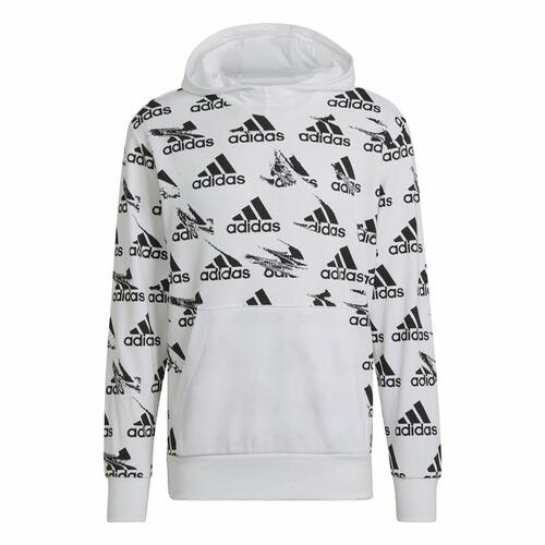 Hættetrøje til Mænd Adidas Essentials Brandlove Hvid XS