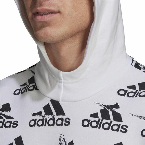 Hættetrøje til Mænd Adidas Essentials Brandlove Hvid XS