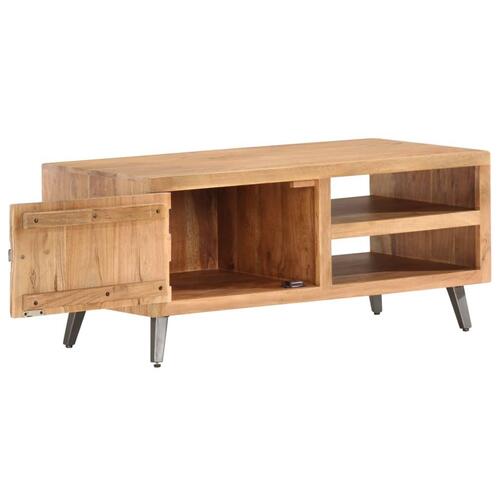 Sofabord 90 x 45 x 40 cm massivt akacietræ