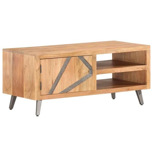 Sofabord 90 x 45 x 40 cm massivt akacietræ