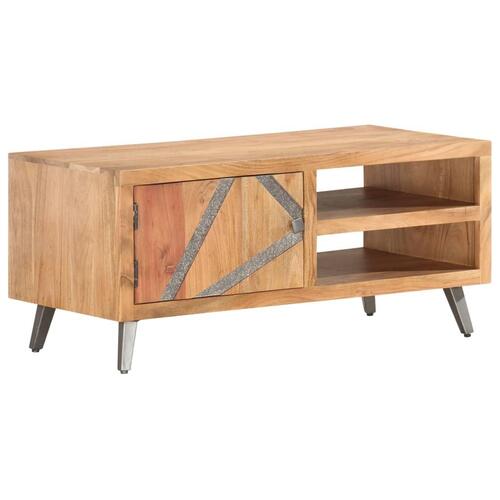 Sofabord 90 x 45 x 40 cm massivt akacietræ