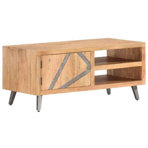 Sofabord 90 x 45 x 40 cm massivt akacietræ