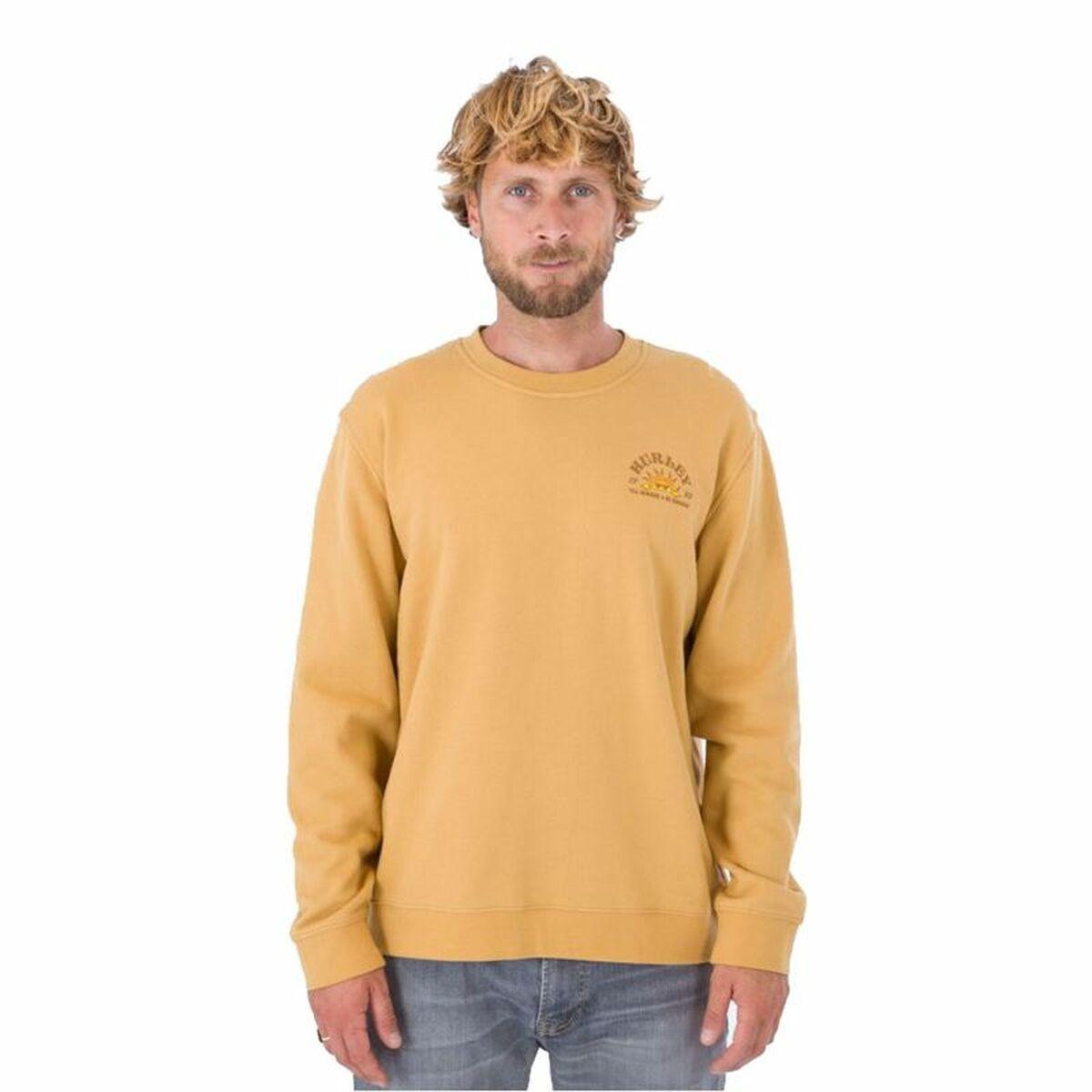 Sweaters uden Hætte til Mænd Hurley No Bummers Okker S