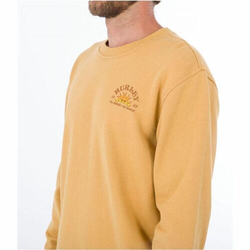 Sweaters uden Hætte til Mænd Hurley No Bummers Okker S