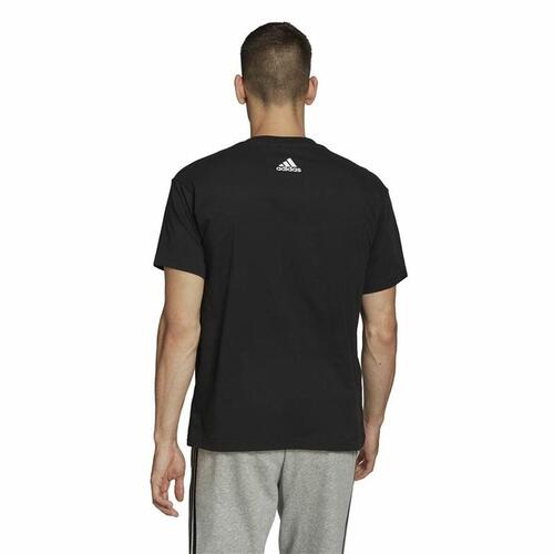 Kortærmet T-shirt til Mænd Adidas Essentials Brandlove Sort S