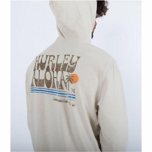 Hættetrøje til Mænd Hurley Beige XL