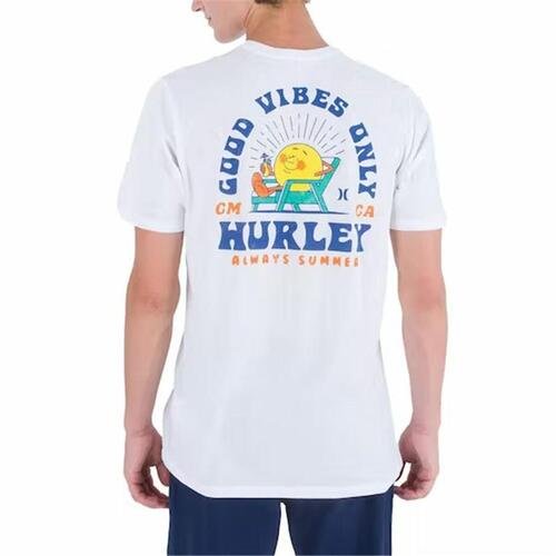 Kortærmet T-shirt til Mænd Hurley Everyday Vacation Hvid S