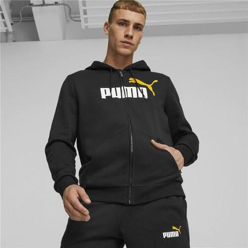 Hættetrøje til Mænd Puma Essentials Two Tone Sort 2XL