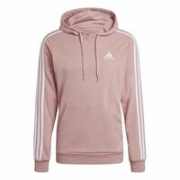 Hættetrøje til Mænd Adidas Essentials Wonder Mauve 3 Stripes Pink 2XL