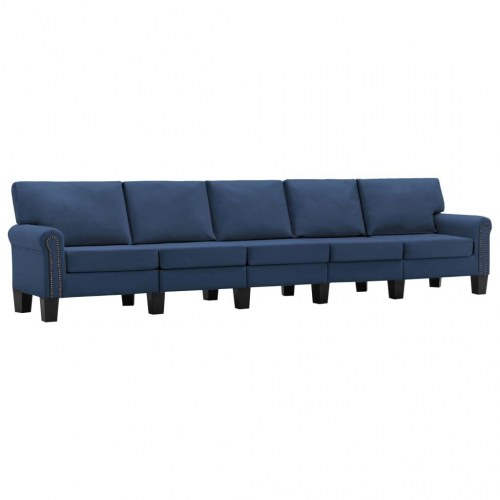 5-personers sofa stof blå