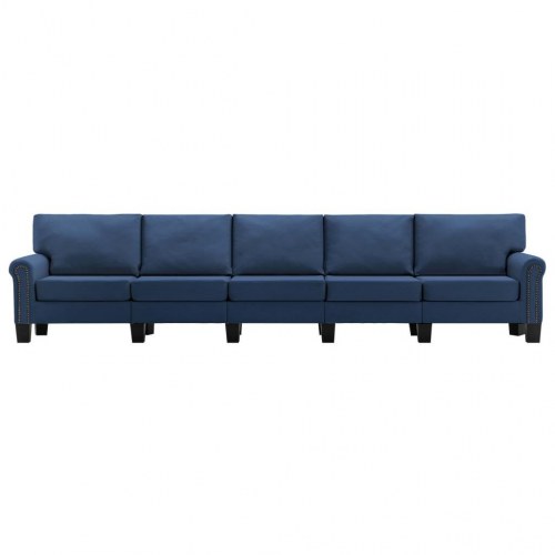 5-personers sofa stof blå